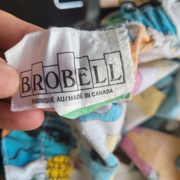 Vintage Brobell Egyptian Cairo cartoon capri pants size large - Picture 6 of 7